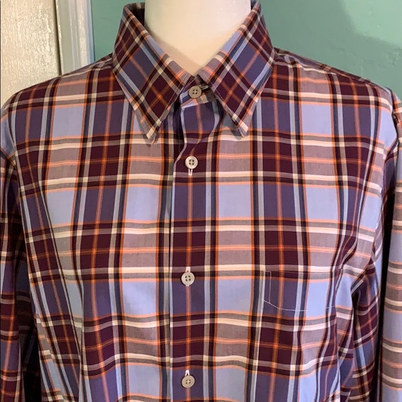 Men’s Plaid Shirt - Red/Blue - Picture 2 of 5